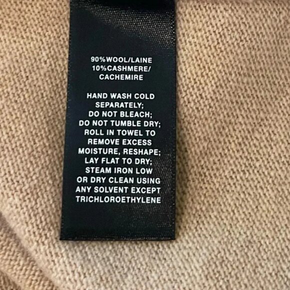 NWT! $298 Lafayette 148 NY moccasin wool/cashmere turtleneck sweater Medium - Picture 5 of 5